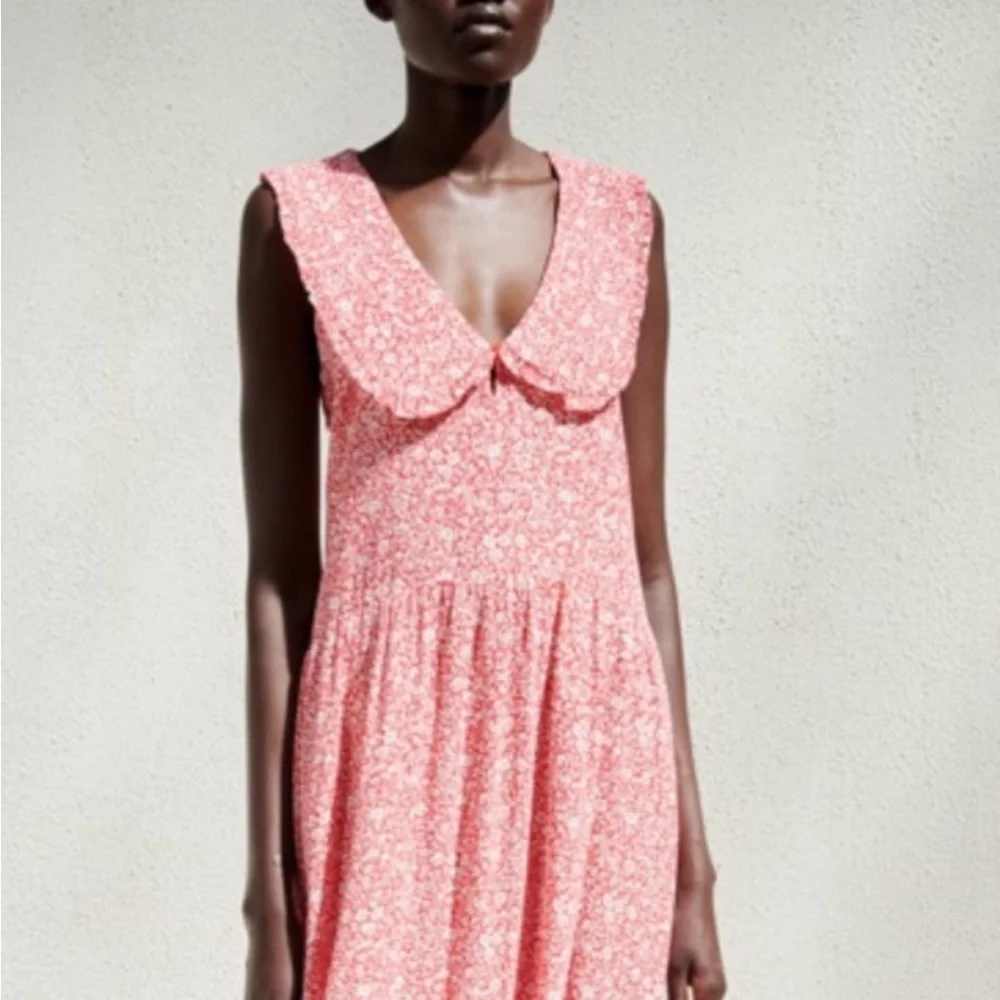 Zara oversized Peter pan collar dress - Picture 3 of 9